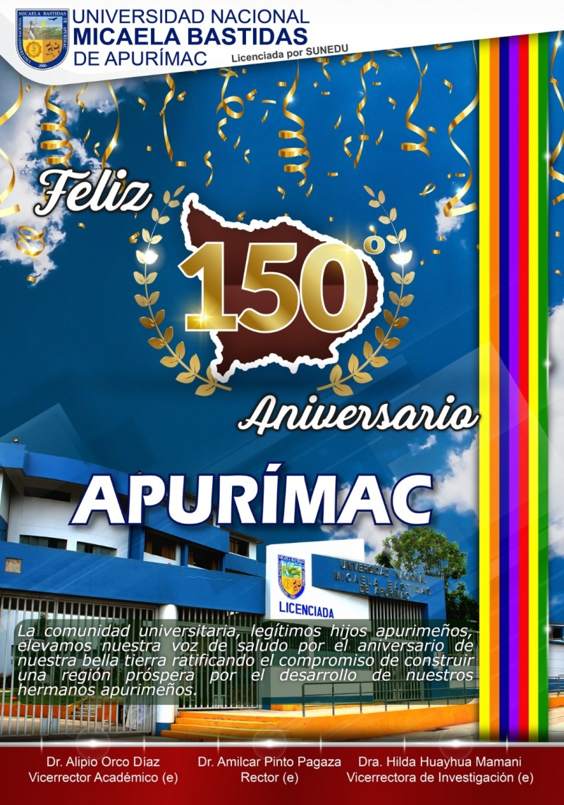 Feliz 150° aniversario Apurímac