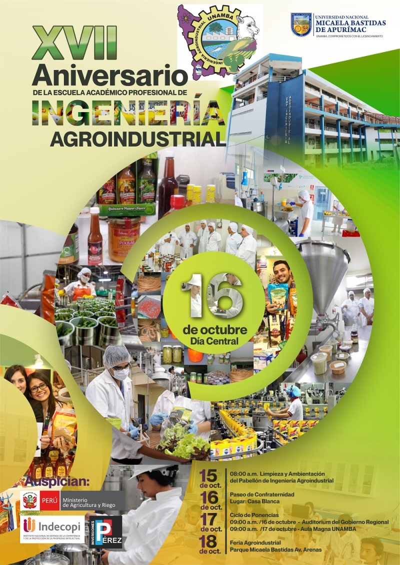XVII Aniversario de la Escuela Académico Profesional de Ingeniería Agroindustrial