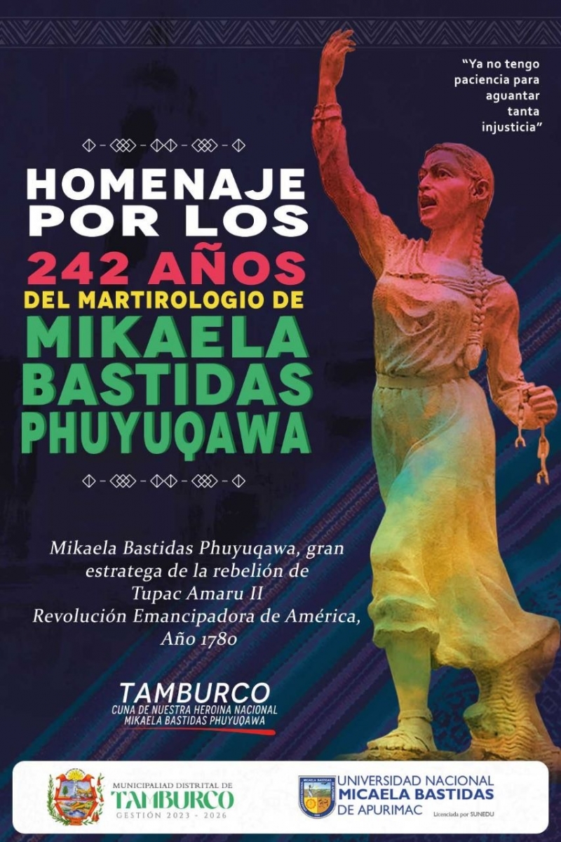UNAMBA presente en el lanzamiento del programa interinstitucional en homenaje por los 242 años del martirologio de Micaela Bastidas Phuyuqawa