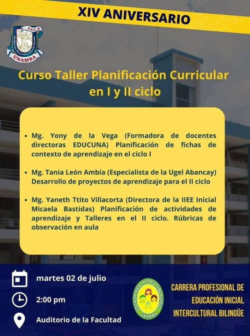 Curso taller &quot;Planificación curricular en I y II ciclo