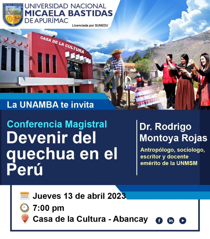 Conferencia Magistral &quot;Devenir del quechua en el Perú&quot;