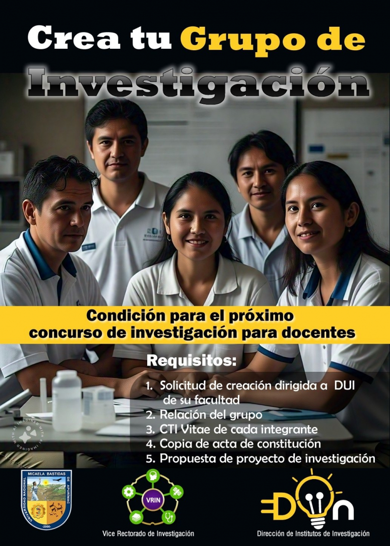 Docente de la UNAMBA crea tu Grupo de Investigación