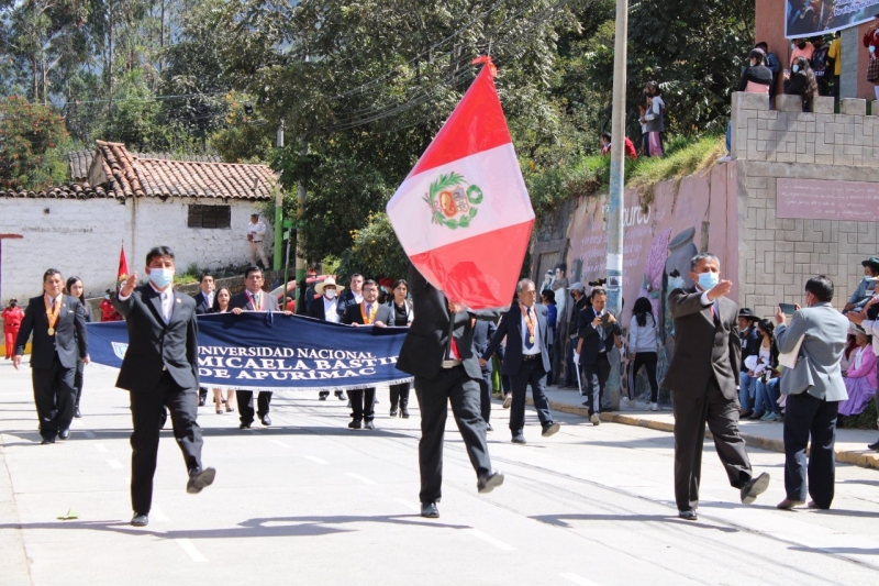 UNAMBA presente en desfile cívico y ceremonia por la conmemoración de los 241 años del martirologio de Micaela Bastidas