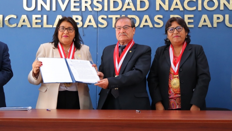 UNAMBA y Universidad Nacional Tecnológica de Lima Sur firman convenio de cooperación académica, científica y tecnológica