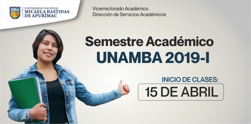 Calendario Académico UNAMBA 2019-I