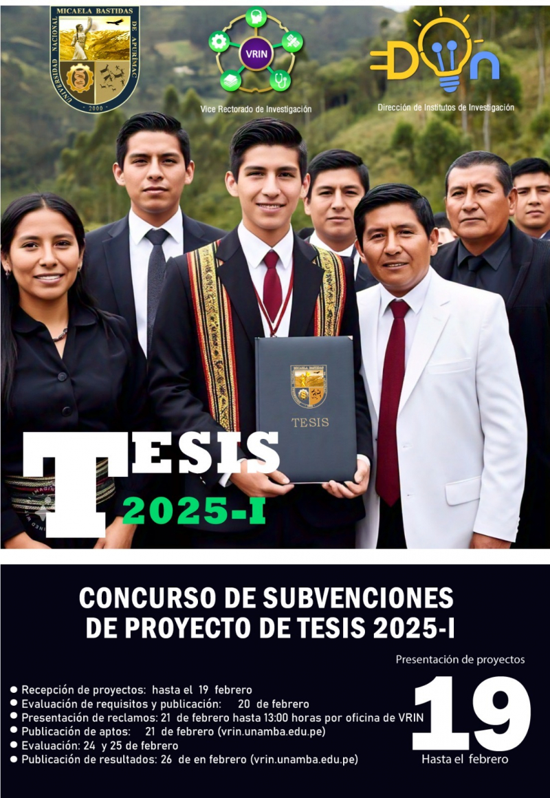 Convocatoria a Concurso de Subvención para Tesis 2025-I