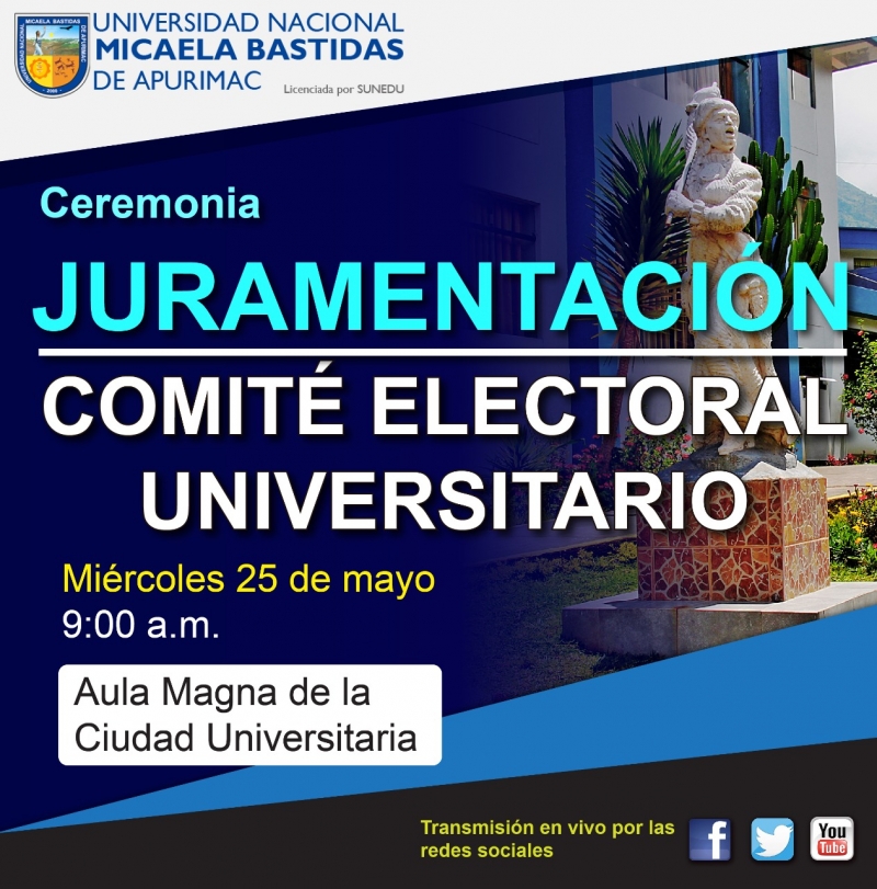 Juramentación del Comité Electoral de la UNAMBA