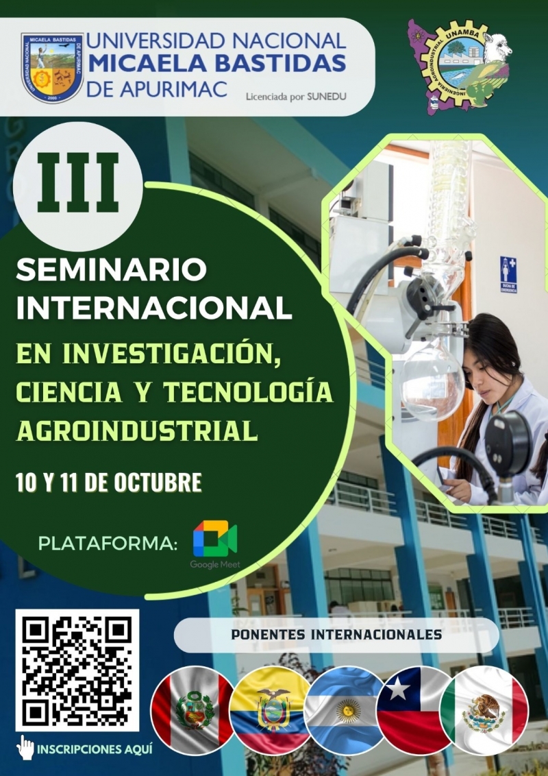 III Seminario Internacional en Investigación, Ciencia y Tecnología Agroindustrial 2023