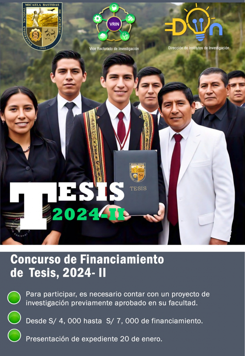 CONVOCATORIA: Concurso de Subvención para Tesis 2024-II