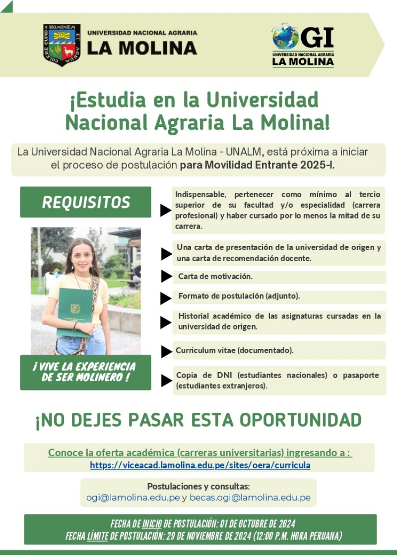 Movilidad Estudiantil en la Universidad Nacional Agraria La Molina