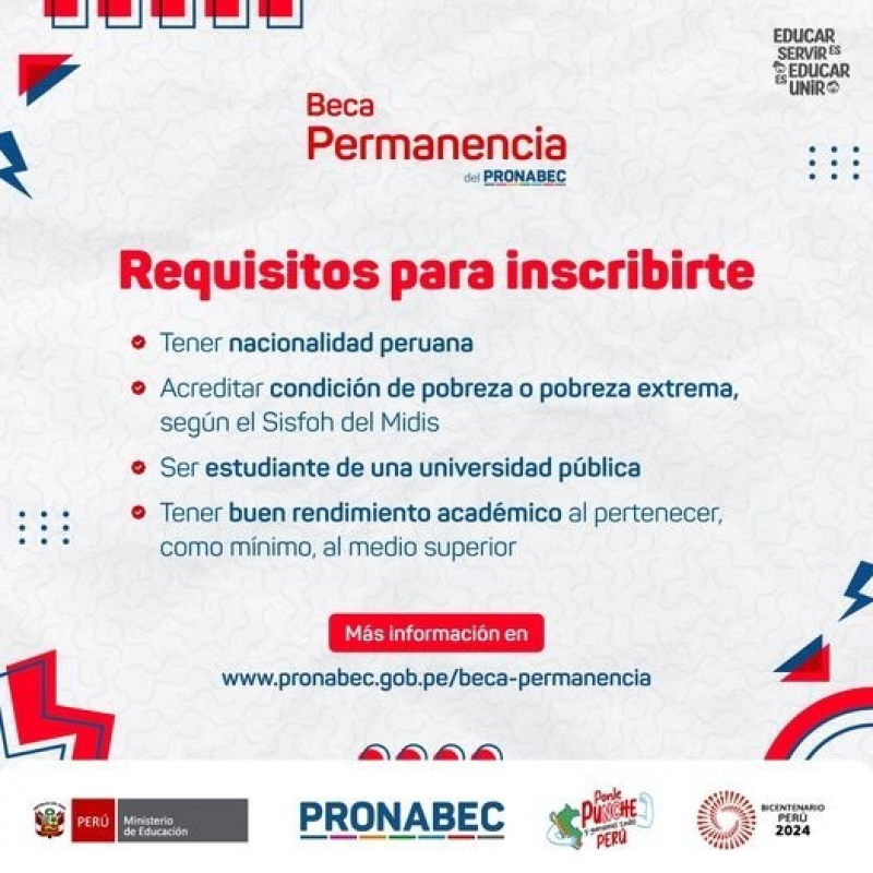 Requisitos para postular a BECA PERMANENCIA 2024