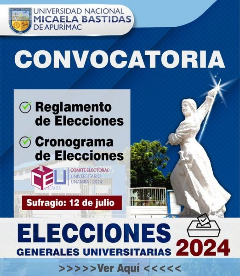 Convocatoria a Elecciones Generales Universitarias 2024