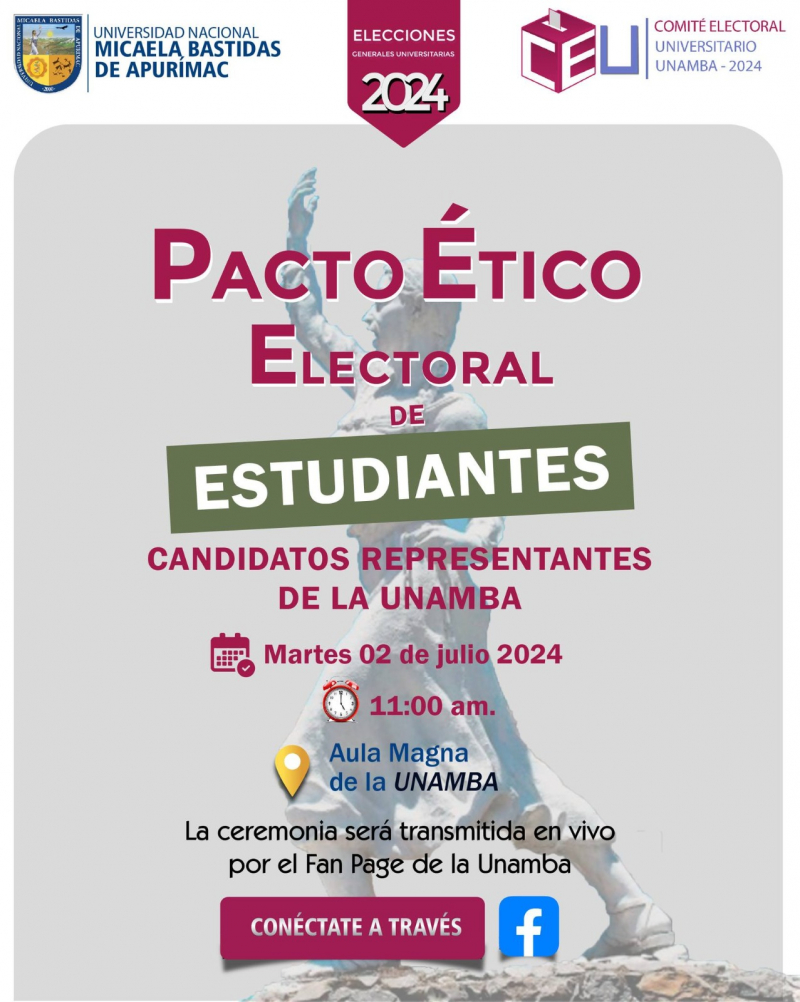 Pacto Ético Electoral para estudiantes de la UNAMBA