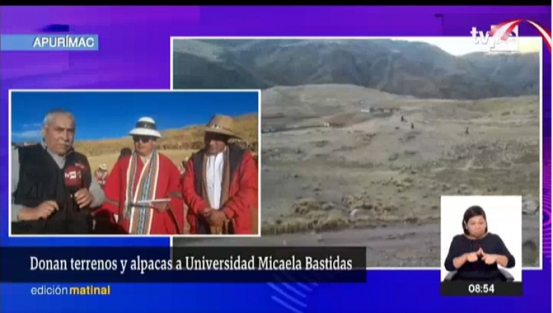 Televisión nacional programa de noticias domingo matinal, informa: UNAMBA