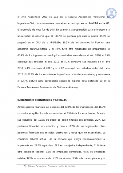 ESTUDIO SOCIOECONÓMICO DE INGRESANTES AÑO 2021