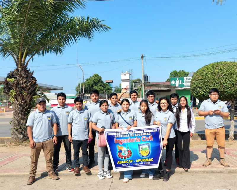 Estudiantes de la UNAMBA participan en el XXXI Congreso Nacional de Ingeniería Civil – UCAYALI 2024